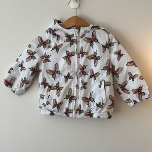 Butterfly Print Hooded Jacket